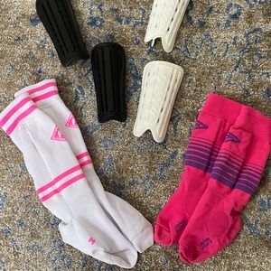 Youth shin guards and socks